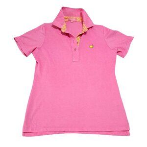 Magnolia Lane‎ Collection Womens Pink Polo Shirt Short Sleeve Collared Size M